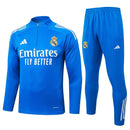 CONJUNTO SUDADERA + PANTS REAL MADRID ENTRENAMIENTO AZUL BLANCO 25/26 HOMBRE MEDIO CIERRE