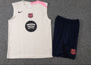 BARCELONA CONJUNTO ENTRENAMIENTO BLANCO ROSA 25/26 HOMBRE SIN MANGAS