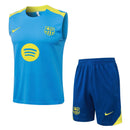 BARCELONA CONJUNTO ENTRENAMIENTO AZUL CLARO 25/26 HOMBRE SIN MANGAS
