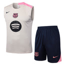 BARCELONA CONJUNTO ENTRENAMIENTO BLANCO ROSA 25/26 HOMBRE SIN MANGAS
