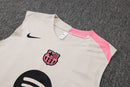 BARCELONA CONJUNTO ENTRENAMIENTO BLANCO ROSA 25/26 HOMBRE SIN MANGAS